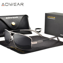 Load image into Gallery viewer, AOWEAR 2023 Rectangle Polarized Sunglasses Men Cool Driving Mirror Sun Glasses for Man Women Decorative Glasses Gafas De Sol