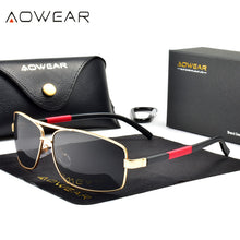 Load image into Gallery viewer, AOWEAR 2023 Rectangle Polarized Sunglasses Men Cool Driving Mirror Sun Glasses for Man Women Decorative Glasses Gafas De Sol