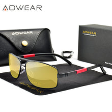 Load image into Gallery viewer, AOWEAR 2023 Rectangle Polarized Sunglasses Men Cool Driving Mirror Sun Glasses for Man Women Decorative Glasses Gafas De Sol