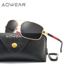 Load image into Gallery viewer, AOWEAR 2023 Rectangle Polarized Sunglasses Men Cool Driving Mirror Sun Glasses for Man Women Decorative Glasses Gafas De Sol