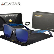 Load image into Gallery viewer, AOWEAR 2023 Vintage Sunglasses Women Polarized TR90 Pattern Frame UV400 Square Sun Glasses Unisex Goggles Eyewear Oculos