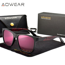 Load image into Gallery viewer, AOWEAR 2023 Vintage Sunglasses Women Polarized TR90 Pattern Frame UV400 Square Sun Glasses Unisex Goggles Eyewear Oculos