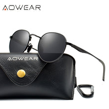 Carica l'immagine nel visualizzatore di Gallery, AOWEAR 2023 Womens Polarized Round Sunglasses Women  Vintage Fashionable Mirror Glasses Ladies Steampunk Vintage Eyewear