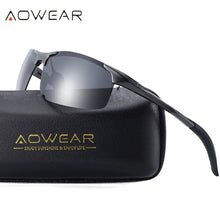 Load image into Gallery viewer, AOWEAR Aluminum Sunglasses Men Polarized Outdoor Mirror Rimless Sport Style Sun glasses Classic Driving Goggles Eyewear Oculos