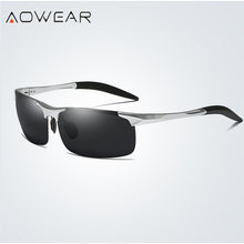 Load image into Gallery viewer, AOWEAR Aluminum Sunglasses Men Polarized Outdoor Mirror Rimless Sport Style Sun glasses Classic Driving Goggles Eyewear Oculos