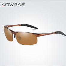 Load image into Gallery viewer, AOWEAR Aluminum Sunglasses Men Polarized Outdoor Mirror Rimless Sport Style Sun glasses Classic Driving Goggles Eyewear Oculos