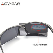 Load image into Gallery viewer, AOWEAR Aluminum Sunglasses Men Polarized Outdoor Mirror Rimless Sport Style Sun glasses Classic Driving Goggles Eyewear Oculos