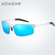 Load image into Gallery viewer, AOWEAR Aluminum Sunglasses Men Polarized Outdoor Mirror Rimless Sport Style Sun glasses Classic Driving Goggles Eyewear Oculos