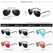 Load image into Gallery viewer, AOWEAR Aviation  Sunglasses Men Polarized Oversized Driving Mirror Glasses Male Brand Designer Retro Eyewear with Case