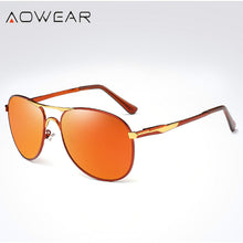Load image into Gallery viewer, AOWEAR Brand Aviation Polarized Sunglasses Men Classic Driving Retro Sun Glasses Man Driver Oversized Eyewear Gafas De Sol