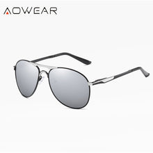 Load image into Gallery viewer, AOWEAR Brand Aviation Polarized Sunglasses Men Classic Driving Retro Sun Glasses Man Driver Oversized Eyewear Gafas De Sol