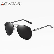 Load image into Gallery viewer, AOWEAR Brand Aviation Polarized Sunglasses Men Classic Driving Retro Sun Glasses Man Driver Oversized Eyewear Gafas De Sol