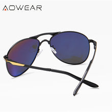 Load image into Gallery viewer, AOWEAR Brand Aviation Polarized Sunglasses Men Classic Driving Retro Sun Glasses Man Driver Oversized Eyewear Gafas De Sol
