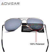 Load image into Gallery viewer, AOWEAR Classic Aviation Polarized Sunglasses Men  Polit Sunglass Male Coating Mirror Driving Goggles Glasses Oculos Gafas