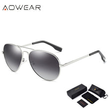 Load image into Gallery viewer, AOWEAR Classic Aviation Polarized Sunglasses Men  Polit Sunglass Male Coating Mirror Driving Goggles Glasses Oculos Gafas