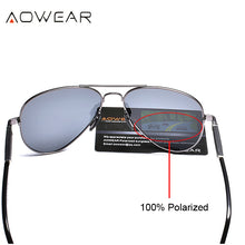 Load image into Gallery viewer, AOWEAR Classic Aviation Polarized Sunglasses Men Retro Driving Pilot Sun Glasses Male UV400 Outdoor Shades Eyewear Gafas De Sol