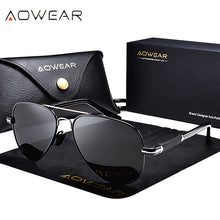 Load image into Gallery viewer, AOWEAR Classic Aviation Polarized Sunglasses Men Retro Driving Pilot Sun Glasses Male UV400 Outdoor Shades Eyewear Gafas De Sol
