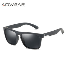 Carica l'immagine nel visualizzatore di Gallery, AOWEAR Classic Men Square Sunglasses Vintage Plastic Mirror Polarized Sun Glasses Male Women Driving Eyewear Goggle with Case