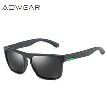 Carica l'immagine nel visualizzatore di Gallery, AOWEAR Classic Men Square Sunglasses Vintage Plastic Mirror Polarized Sun Glasses Male Women Driving Eyewear Goggle with Case