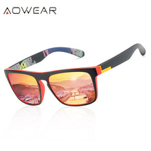 Carica l'immagine nel visualizzatore di Gallery, AOWEAR Classic Men Square Sunglasses Vintage Plastic Mirror Polarized Sun Glasses Male Women Driving Eyewear Goggle with Case