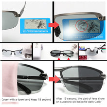 Load image into Gallery viewer, AOWEAR Classic Rimless Photochromic Sunglasses Men Polarized HD Chameleon Glasses Man Day Night Driver Goggles Eyewear Oculos