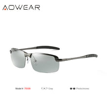 Load image into Gallery viewer, AOWEAR Classic Rimless Photochromic Sunglasses Men Polarized HD Chameleon Glasses Man Day Night Driver Goggles Eyewear Oculos