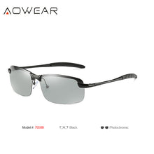 Load image into Gallery viewer, AOWEAR Classic Rimless Photochromic Sunglasses Men Polarized HD Chameleon Glasses Man Day Night Driver Goggles Eyewear Oculos