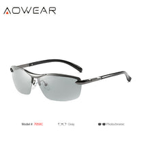 Load image into Gallery viewer, AOWEAR Classic Rimless Photochromic Sunglasses Men Polarized HD Chameleon Glasses Man Day Night Driver Goggles Eyewear Oculos