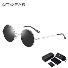 Load image into Gallery viewer, AOWEAR Classic Round Sunglasses Women Polarized Punk Sun Glasses Unisex Steampunk TAC Lenses Eyewear for Men Woman okulary