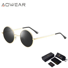 Load image into Gallery viewer, AOWEAR Classic Round Sunglasses Women Polarized Punk Sun Glasses Unisex Steampunk TAC Lenses Eyewear for Men Woman okulary