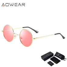 Load image into Gallery viewer, AOWEAR Classic Round Sunglasses Women Polarized Punk Sun Glasses Unisex Steampunk TAC Lenses Eyewear for Men Woman okulary
