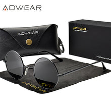 Load image into Gallery viewer, AOWEAR Classic Round Sunglasses Women Polarized Punk Sun Glasses Unisex Steampunk TAC Lenses Eyewear for Men Woman okulary