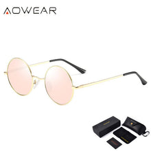 Load image into Gallery viewer, AOWEAR Classic Round Sunglasses Women Polarized Punk Sun Glasses Unisex Steampunk TAC Lenses Eyewear for Men Woman okulary