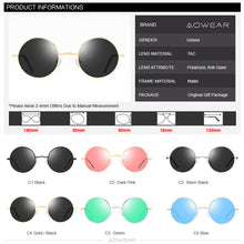 Load image into Gallery viewer, AOWEAR Classic Round Sunglasses Women Polarized Punk Sun Glasses Unisex Steampunk TAC Lenses Eyewear for Men Woman okulary