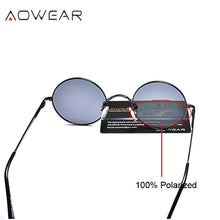 Load image into Gallery viewer, AOWEAR Classic Round Sunglasses Women Polarized Punk Sun Glasses Unisex Steampunk TAC Lenses Eyewear for Men Woman okulary