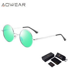 Load image into Gallery viewer, AOWEAR Classic Round Sunglasses Women Polarized Punk Sun Glasses Unisex Steampunk TAC Lenses Eyewear for Men Woman okulary