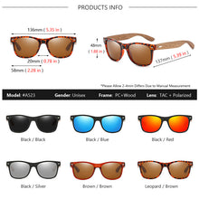 Load image into Gallery viewer, AOWEAR Classic Walnut Wooden Polarized Sunglasses Men Brand Designer Retro Sun Glasses for Man / Women Fashionable Eyewear