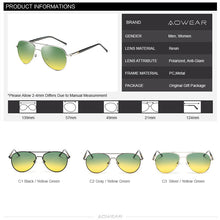 Load image into Gallery viewer, AOWEAR Day Night Vision Sunglasses Men Polarized Aviation Day and Night Sight Car Driving Glasses Anti-glare HD Driver Goggles