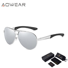 Load image into Gallery viewer, AOWEAR HD Night Vision Glasses Men Polarized Yellow Lens Goggles Driving Aviation Sunglasses Retro Driver Eyewear Male Oculos
