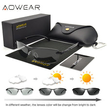 Load image into Gallery viewer, AOWEAR HD Polarized Photochromic Sunglasses Men Driving Chameleon Glasses Male Day Night Driver Goggles Oculos Lentes Sol Hombre