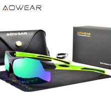Load image into Gallery viewer, AOWEAR Lightweight Sport Cycling Sunglasses Men Polarized Outdoor Mirror Sun Glasses Male Cool Outside UV400 Protection Goggles