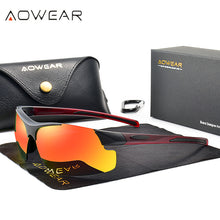 Load image into Gallery viewer, AOWEAR Lightweight Sport Cycling Sunglasses Men Polarized Outdoor Mirror Sun Glasses Male Cool Outside UV400 Protection Goggles