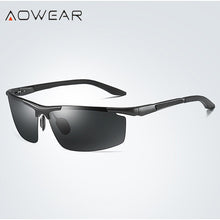 Load image into Gallery viewer, AOWEAR  Aluminium Rimless Sunglasses Men Polarized Sport Outdoor Mirror Sun Glasses for Men Drive Eyewear with Accessories
