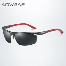Load image into Gallery viewer, AOWEAR  Aluminium Rimless Sunglasses Men Polarized Sport Outdoor Mirror Sun Glasses for Men Drive Eyewear with Accessories
