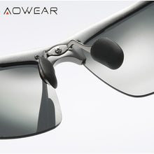 Load image into Gallery viewer, AOWEAR  Aluminium Rimless Sunglasses Men Polarized Sport Outdoor Mirror Sun Glasses for Men Drive Eyewear with Accessories