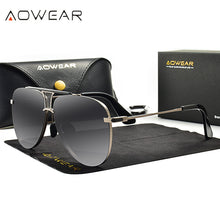 Load image into Gallery viewer, AOWEAR  Designer Gradient Sunglasses Men Polarized Retro Oversized Glasses Male Trending Anti-glare Goggles Eyeglasses
