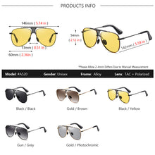 Load image into Gallery viewer, AOWEAR  Designer Gradient Sunglasses Men Polarized Retro Oversized Glasses Male Trending Anti-glare Goggles Eyeglasses