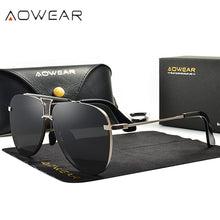 Load image into Gallery viewer, AOWEAR  Designer Gradient Sunglasses Men Polarized Retro Oversized Glasses Male Trending Anti-glare Goggles Eyeglasses
