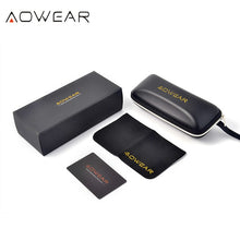 Load image into Gallery viewer, AOWEAR  Polarized Night Vision Glasses Men Yellow Aluminum Rimless Car Driver Goggles Sunglasses Man Driving Eyewear