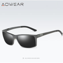 Load image into Gallery viewer, AOWEAR  Polarized Sunglasses Men Brand Designer Aluminum Square Retro Sun Glasses Male UV400 Protective Oculos Gafas